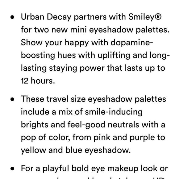 🌷 Urban Decay x Smiley Naked Chill Happy Eyeshadow Palette New - Picture 6 of 9